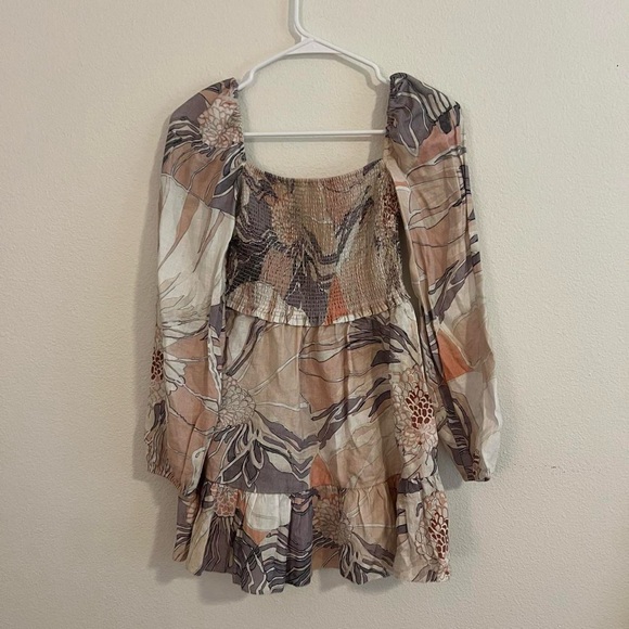 Aritzia Wilfred Tempest Linen Mini Dress in Sunfd Coral/Ardoise - Picture 8 of 8